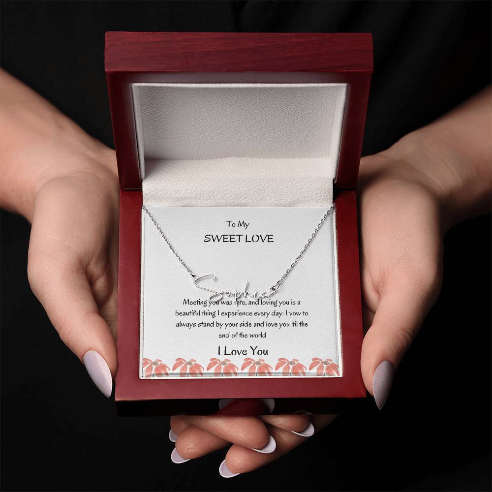 Personalized Signature Necklace | Unique Name Jewelry for Her - SOUVMOUR