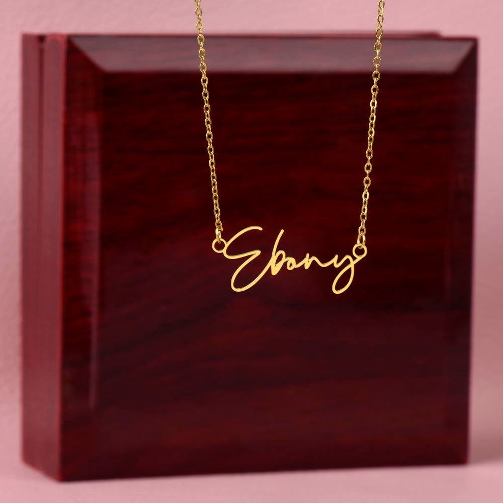 To My Little Starlet - From Aunt to Niece Signature Name Necklace - SOUVMOUR