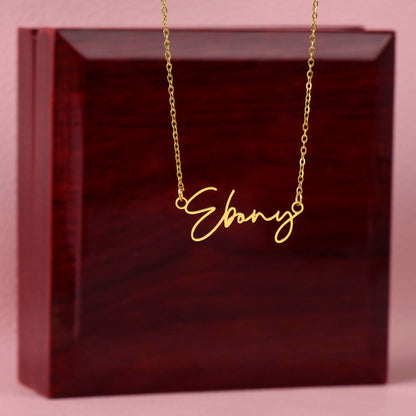 To My Little Starlet - From Aunt to Niece Signature Name Necklace - SOUVMOUR