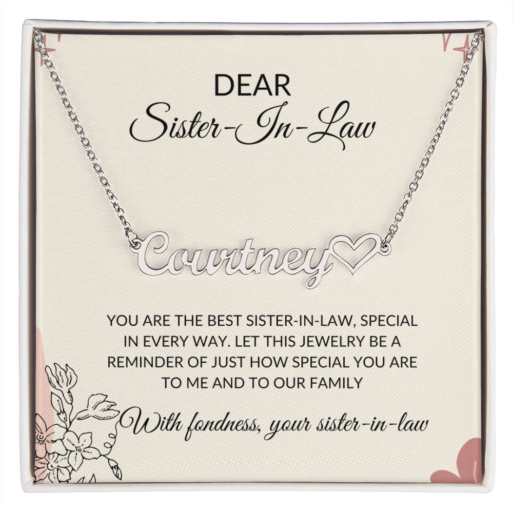 To My Dear Sister-in-law Necklace | Heart Shape Necklace | Sister-in-Law Gift
