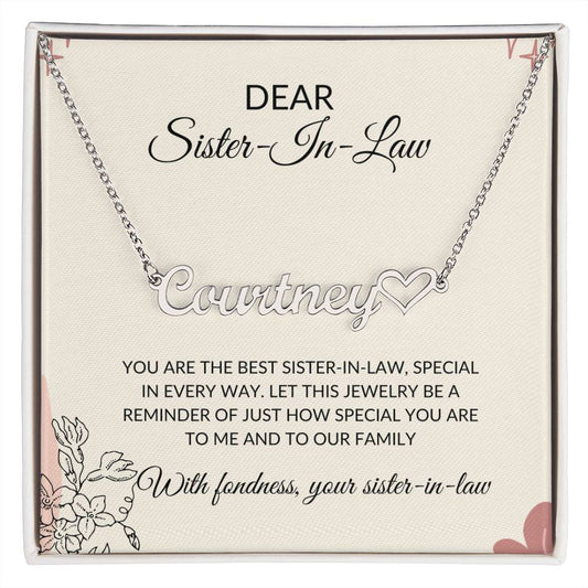 To My Dear Sister-in-law Necklace | Heart Shape Necklace | Sister-in-Law Gift
