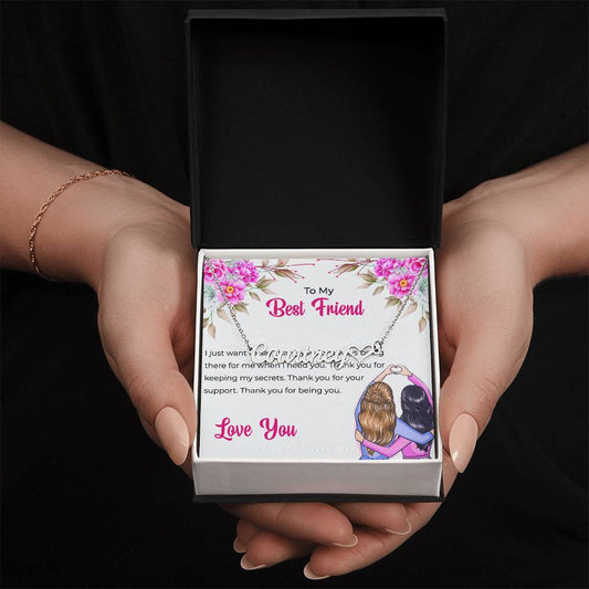 Heart Name Necklace | To My Lifetime Best Friend - Personalized Necklace