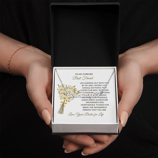 Heart Name Necklace | To My Forever Best Friend - Personalized Necklace | Friendship Gift
