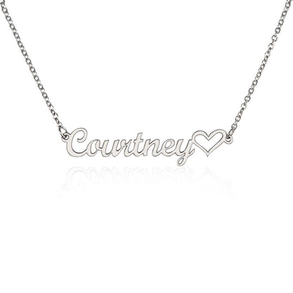 To My Special Goddaughter | Heart Shaped Name Necklace with a Heartfelt Message