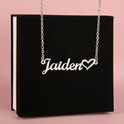 Heart Name Necklace for Dear Godmother | A Unique Gift Filled with Love | Godmother Gift