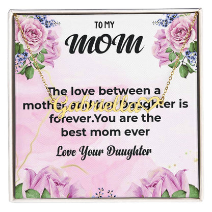 To My Beloved Mom | Heart-Shaped Name Necklace | A Loving Gift