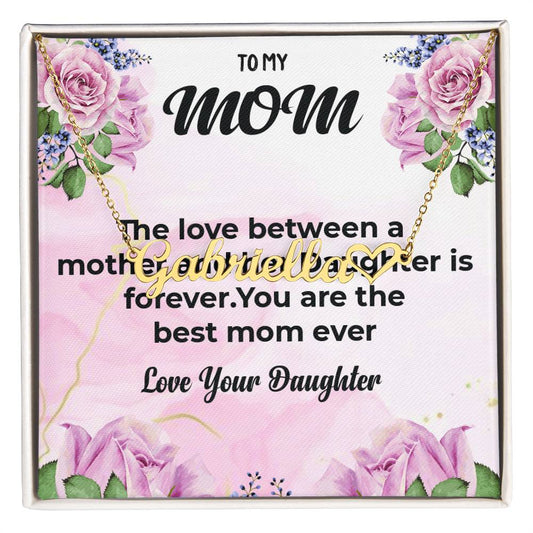 To My Beloved Mom | Heart-Shaped Name Necklace | A Loving Gift