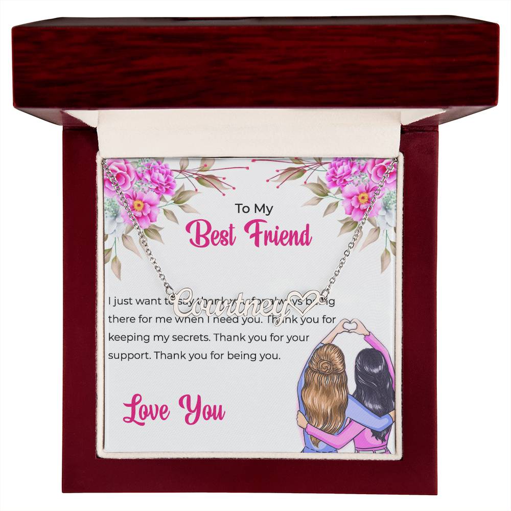 Heart Name Necklace | To My Lifetime Best Friend - Personalized Necklace