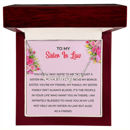 To My Sister-in-law Necklace | Heart Shape Necklace | Special Sister-in-Law Gift