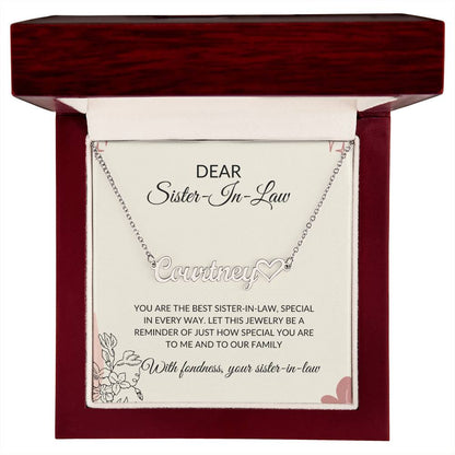 To My Dear Sister-in-law Necklace | Heart Shape Necklace | Sister-in-Law Gift