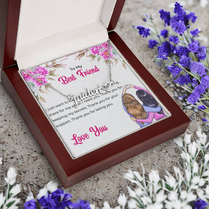 Heart Name Necklace | To My Lifetime Best Friend - Personalized Necklace