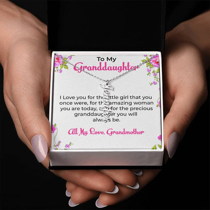 To My Special Granddaughter Necklace | Vertical Style Name Necklace Gift from Grandma