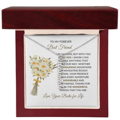 Vertical Name Necklace | To My Forever Best Friend - Personalized Necklace | Friendship Necklace