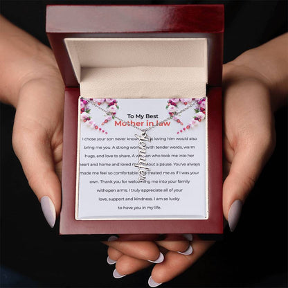 To The Best Mother-in-Law | Elegant Vertical Shaped Custom Name Necklace