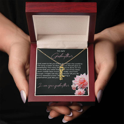 Vertical Name Necklace for Godmother | A Meaningful Gift to Celebrate Godmother Bond | Godmother Gift