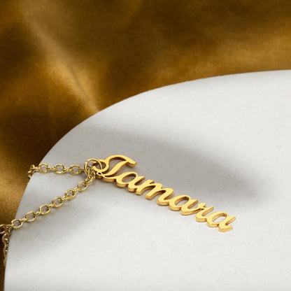 To My Granddaughter | Elegant Vertical Custom Name Necklace