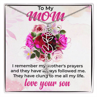 To My Mom | Flower Name Necklace | Mother-Daughter Bond Necklace Gift from Daughter