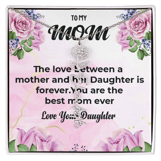 To My Lovely Mom | Flower Style Name Necklace | A Gift from the Heart