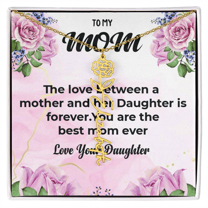 To My Lovely Mom | Flower Style Name Necklace | A Gift from the Heart