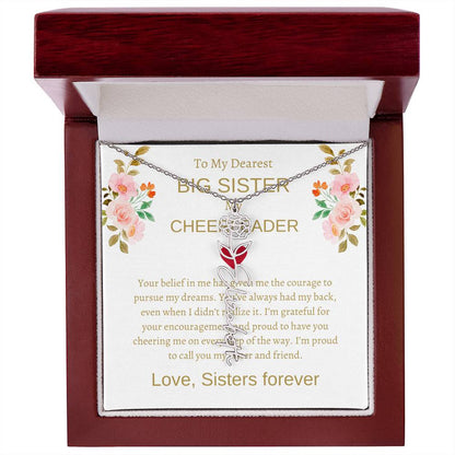 For My Dearest Big Sister Flower Name Necklace | Gift for Sister | Necklace Gift for Sister