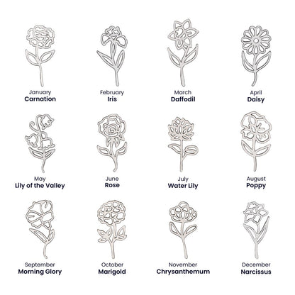 To My Beloved Mother-in-Law | Heartfelt Flower Name Necklace | Custom Name Necklace