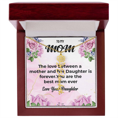 To My Lovely Mom | Flower Style Name Necklace | A Gift from the Heart