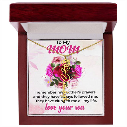 To My Mom | Flower Name Necklace | Mother-Daughter Bond Necklace Gift from Daughter