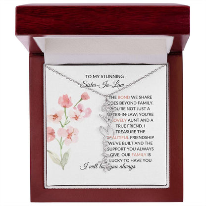 To My Stunning Sister-in-law Flower Name Necklace | Personalized Necklace | Sister-in-Law Gift