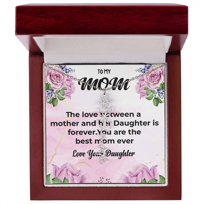 To My Lovely Mom | Flower Style Name Necklace | A Gift from the Heart