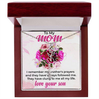 To My Mom | Flower Name Necklace | Mother-Daughter Bond Necklace Gift from Daughter