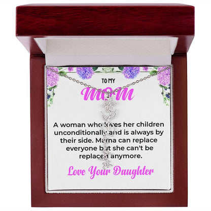 Custom Name Necklace Form Mom | Flower Style Name Necklace