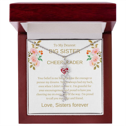 For My Dearest Big Sister Flower Name Necklace | Gift for Sister | Necklace Gift for Sister