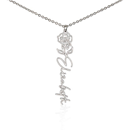 Custom Name Necklace Form Mom | Flower Style Name Necklace
