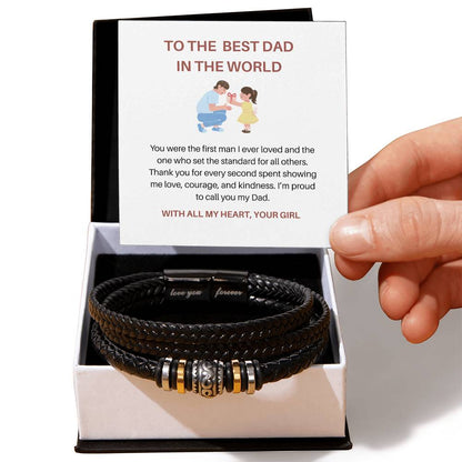 From Daughter to Dad – Elegant Bracelet Gift Showing Heartfelt Bond and Admiration