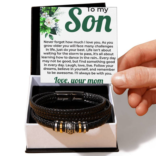 To My Lovely Boy | Infinite Love Bracelet Gift from Mom to Son | Perfect  Gift For Any Occasion