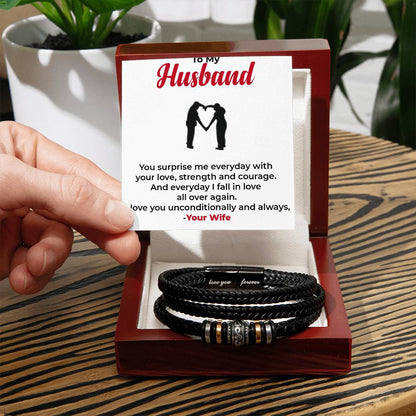 To My Husband, The Love of My Life | Infinite Bracelet | Unique Anniversary Gift | Gift from Wife to Husband