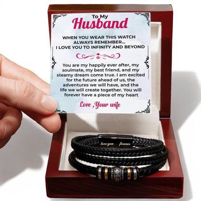 To My Husband | Infinite Bracelet Gift | Timeless Jewelry for Him | Gift from Wife to Husband