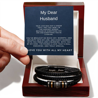 My Dear Husband | Infinite Bracelet Gift | Elegant Keepsake for Love | Gift from Wife to Husband