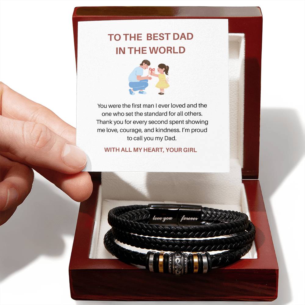 From Daughter to Dad – Elegant Bracelet Gift Showing Heartfelt Bond and Admiration