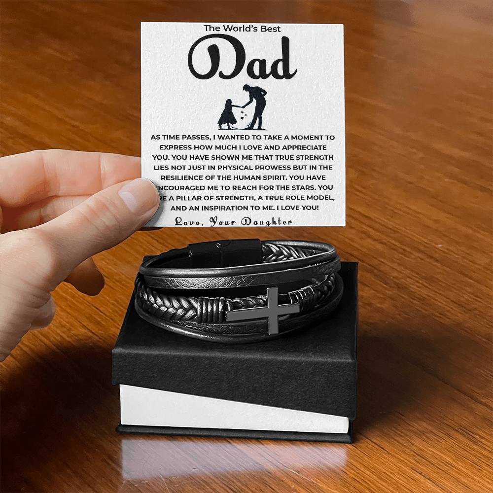 From Daughter to Dad – Thank You for Believing in Me | Unique Bracelet Gift for Father