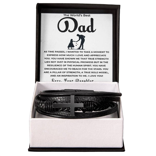 From Daughter to Dad – Thank You for Believing in Me | Unique Bracelet Gift for Father