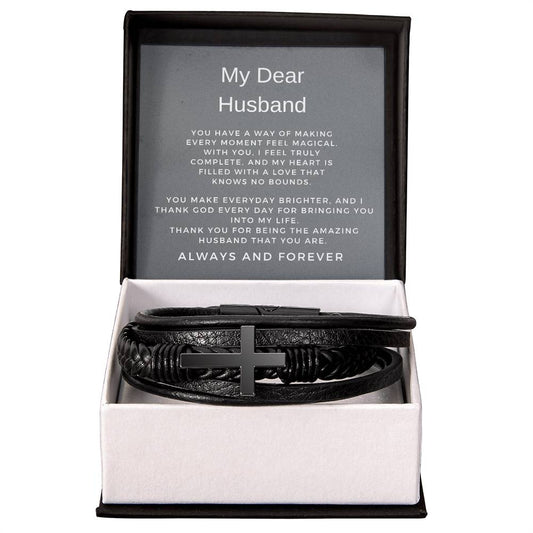To My Man | Cross Bracelet | Unique Faith-Inspired Gift | Gift from Wife to Husband