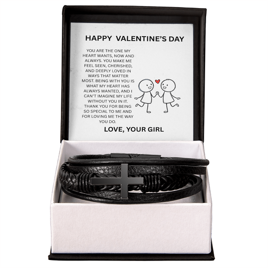 Men's Cross Bracelet – A Special Valentine's Gift for Boyfriend