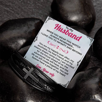 To My Husband | Cross Bracelet Gift | Timeless Jewelry for Him | Gift from Wife to Husband