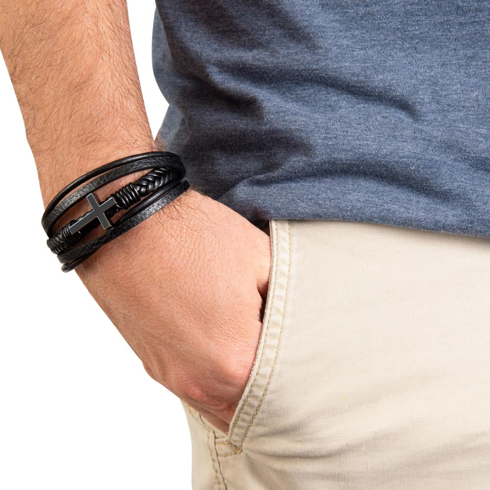 To My Husband | Cross Bracelet Gift | Timeless Jewelry for Him | Gift from Wife to Husband