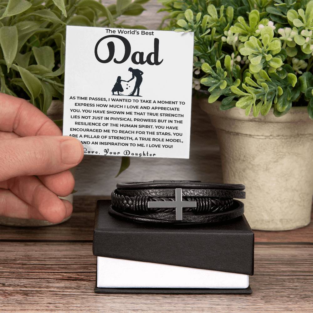 From Daughter to Dad – Thank You for Believing in Me | Unique Bracelet Gift for Father