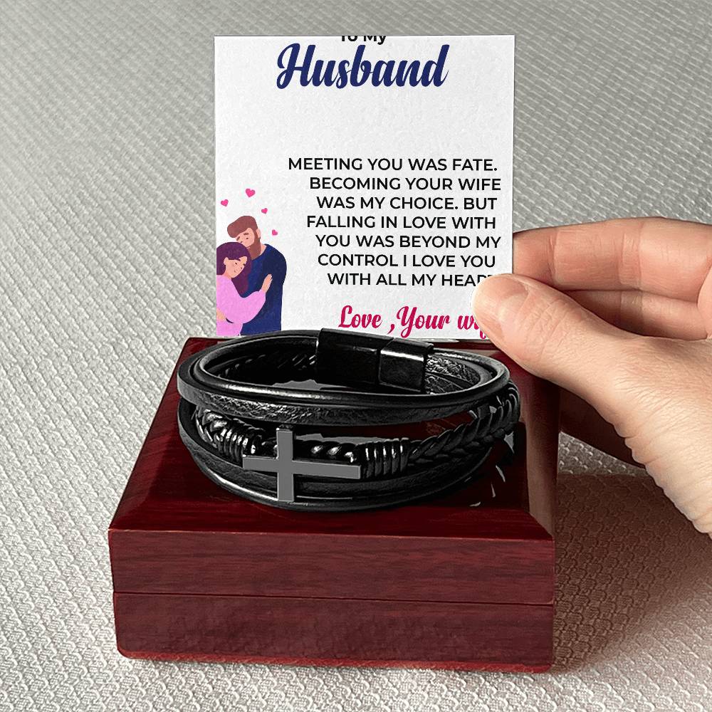 To My Awesome Husband | Cross Bracelet | Meaningful Christian Jewelry | Gift from Wife to Husband