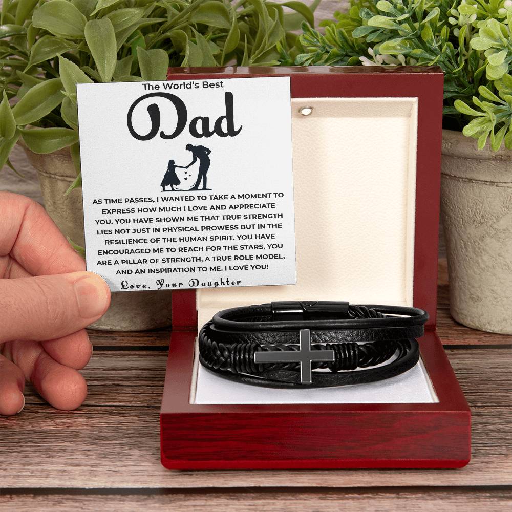 From Daughter to Dad – Thank You for Believing in Me | Unique Bracelet Gift for Father