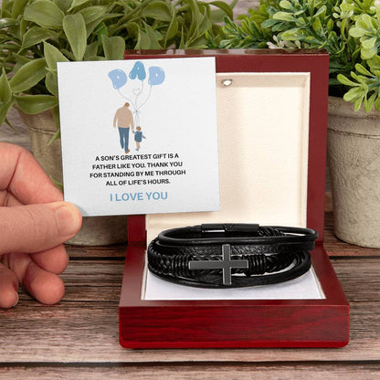 To My Dad – My First Hero, My Forever Inspiration | Bracelet Gift for Dad from Son