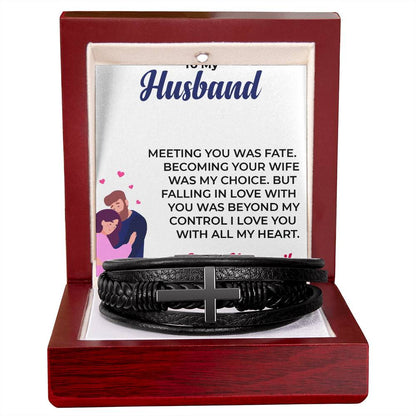 To My Awesome Husband | Cross Bracelet | Meaningful Christian Jewelry | Gift from Wife to Husband